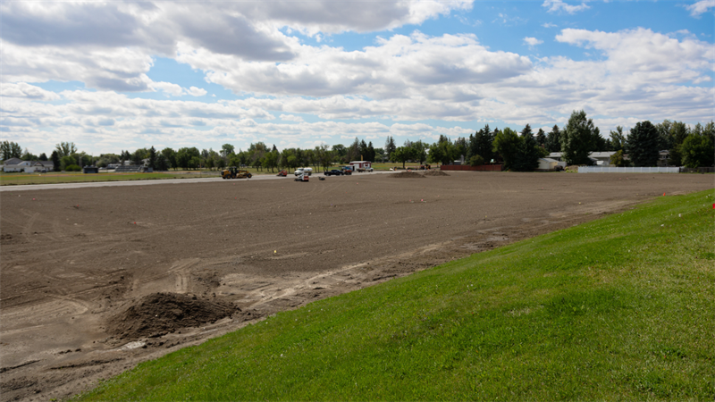 Green space under construction