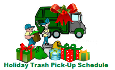 Holiday Garbage Collection Schedule