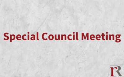 Special Council Meeting  – Tuesday, October 26, 2021