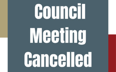 Council Meeting Cancelled – January 2, 2024
