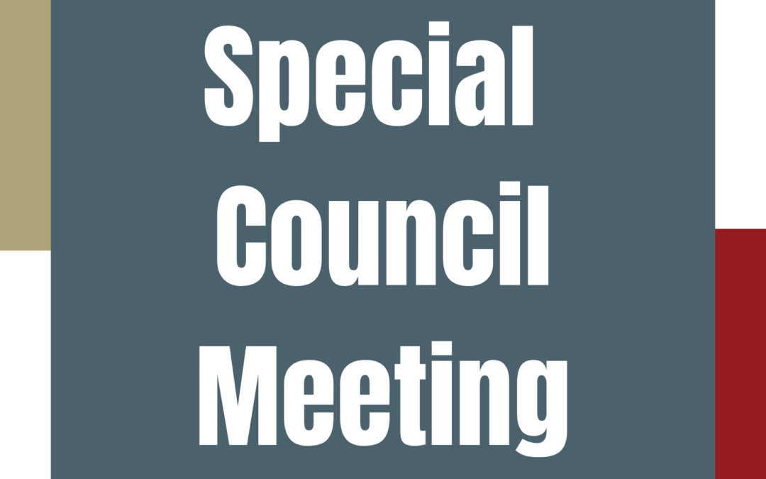 Special Council Meeting – April 26, 2024